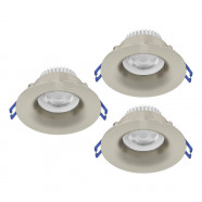  Комплект встраив. светильников SALABATE, 3х4,9W(LED), Ø88, алюминий, никель мат.