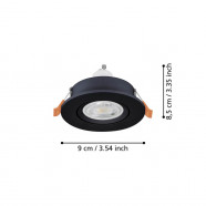 902256  Встраиваемый светильник BARRANCO,  1х4,5W(GU10-LED), 4000К, Ø90, пластик, черный