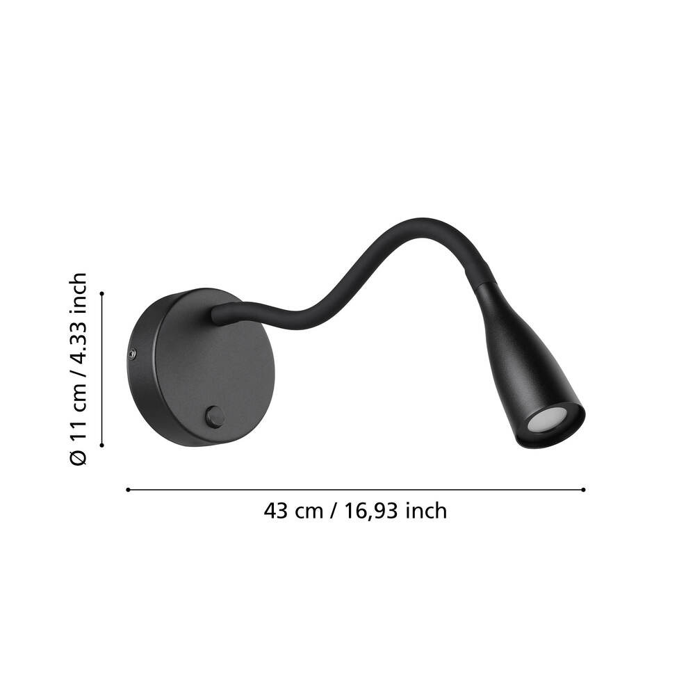 EGLO 901818  Светодиодный спот OLIVANDINO, 3,8W(LED), 3000K, 320lm, сталь, черный, schwarz