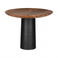  Чаша декоративная HOLZ, Ø360, H275, дерево/сталь, черный