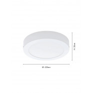 64713  Светодиодный накладной светильник FUEVA 1 PRO, 16W(LED)