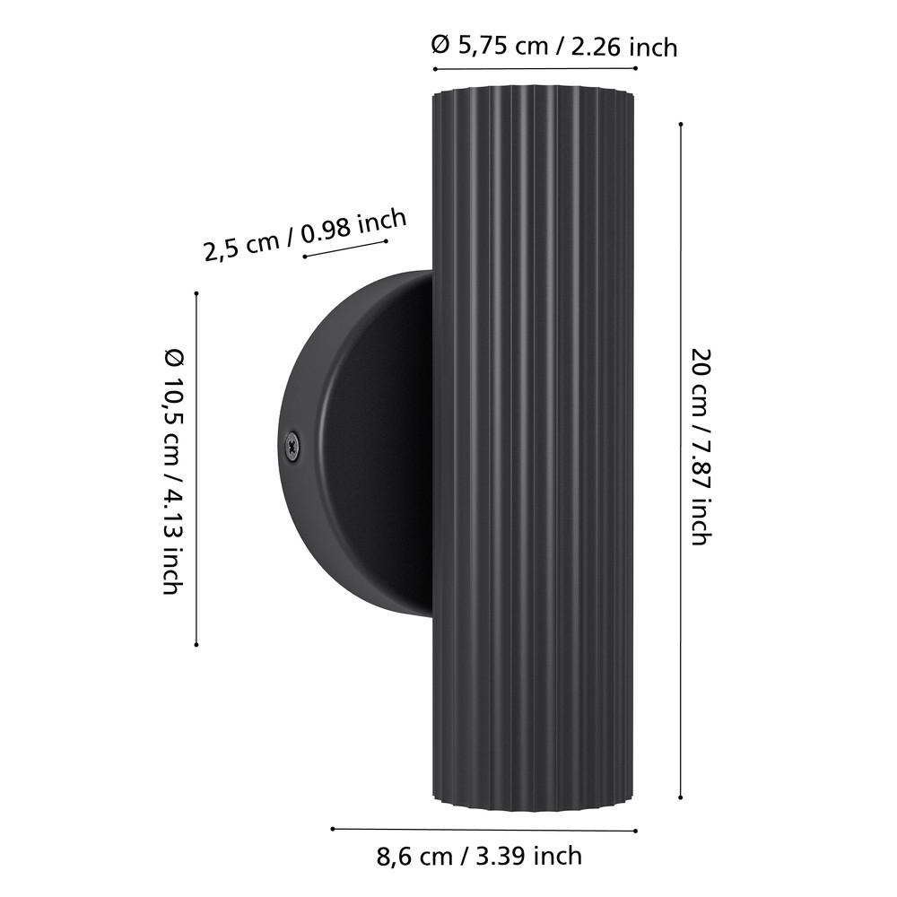 EGLO 902032 Спот PORTILLO, 2X5W(GU10), алюминий, сталь, черный