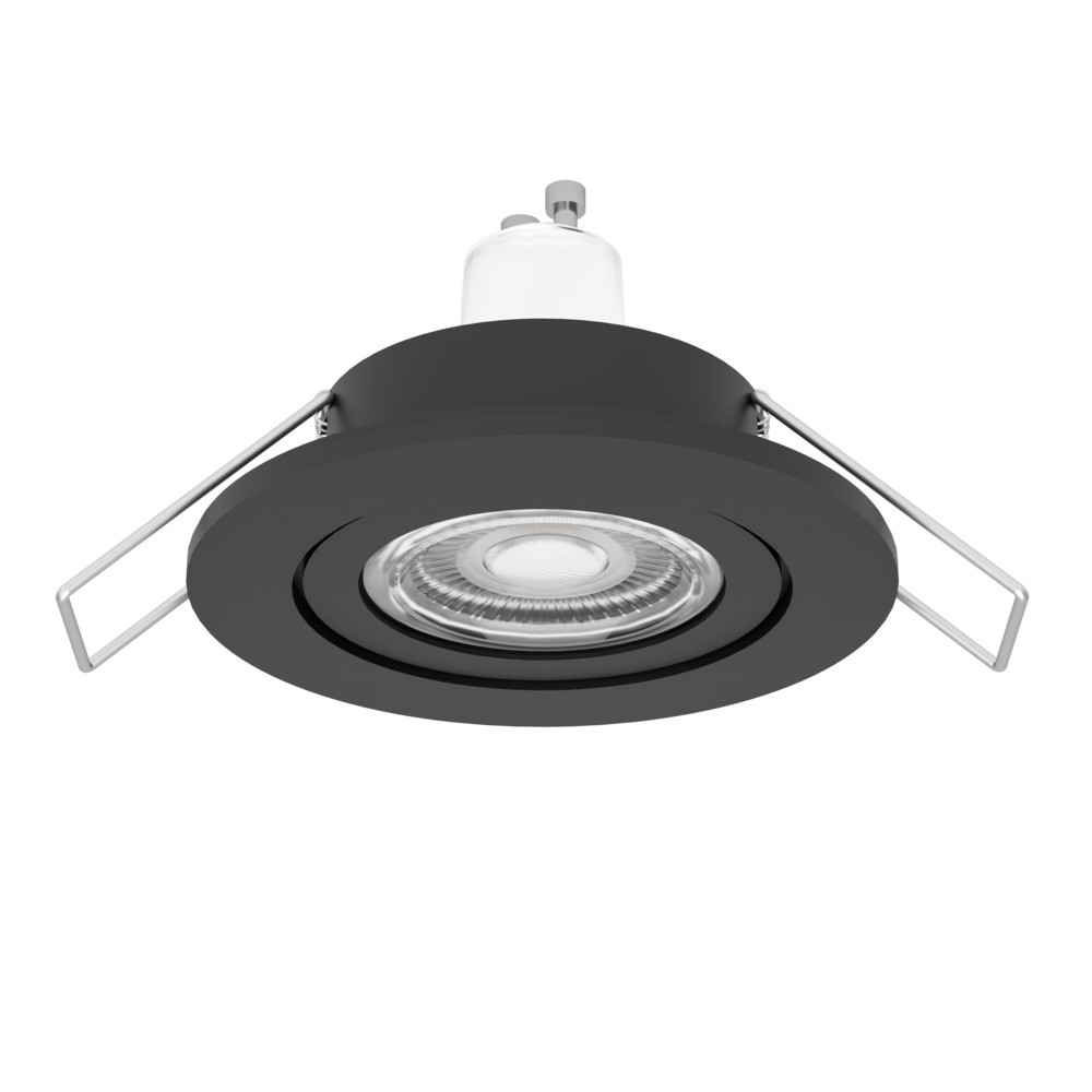 EGLO 902236   Встраиваемый светильник BARRANCO,  1х4,5W(GU10-LED), 3000К, IP44, Ø84, пластик, черный