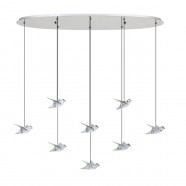 390401  Светодиодный подвес PARATEBUENO 1, 8X4,2W(LED), сталь, хром, сталь, пластик
