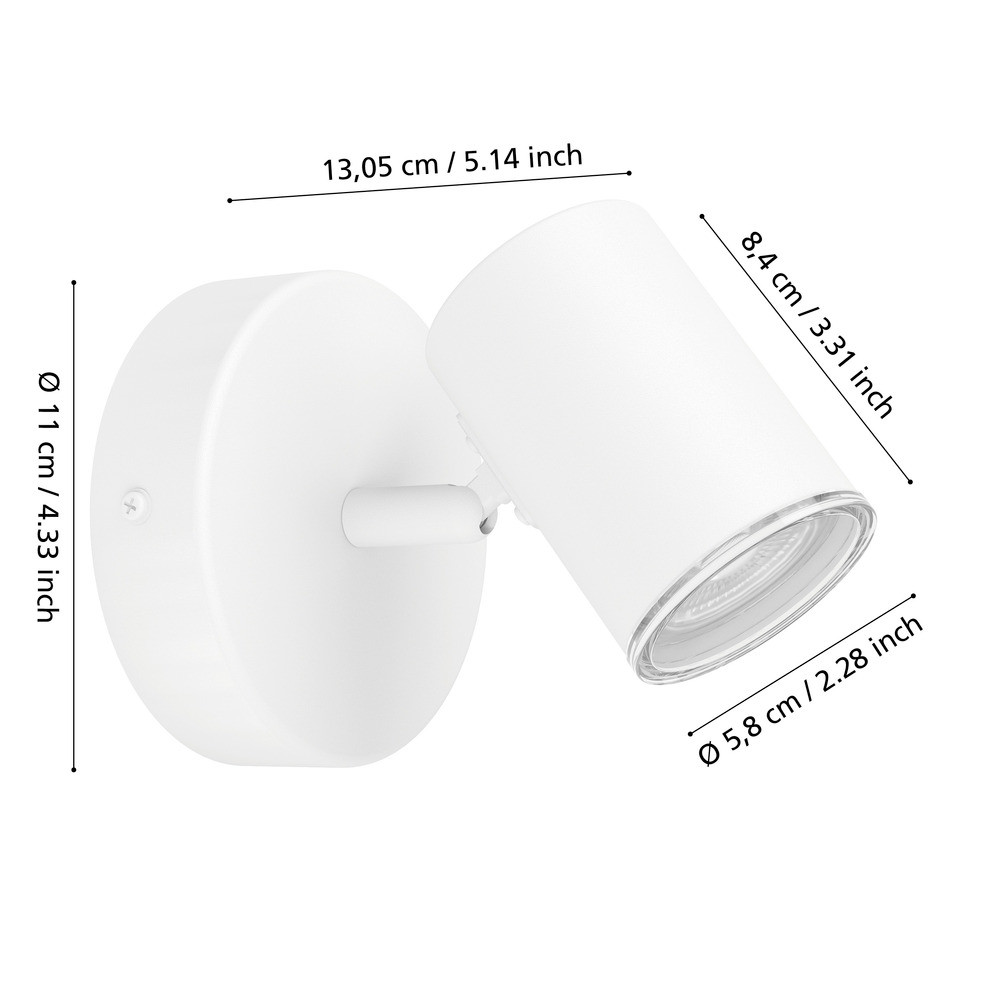 EGLO 901961 Бра CONSUMA 1, 1X5W(GU10), сталь, белый