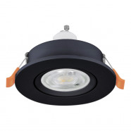 902243  Встраиваемый светильник BARRANCO, 1х4,5W(GU10-LED), 3000К, Ø90, пластик, черный