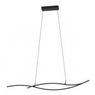 901207  Cветод подвес GRISOLIA 20W(LED), H1200, сталь, пластик, черный/ пластик, белый, 4000K, 2500lm