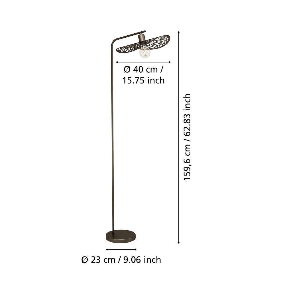 EGLO 44127  Торшер SWABY, 1X60W(E27), сталь, бронзовый