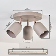44163  Спот TILSTON, 3X40W(E14), сталь, песочный