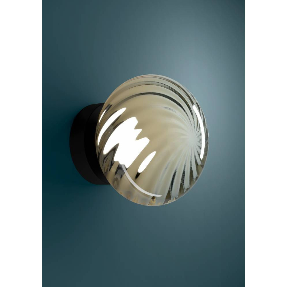 EGLO 390484  Светодиодный бра с регулировкой цветовой температуры PANTOJA, 1X5,8W(LED), Ø180, 2200-6500K, 1100lm, сталь, черный, янтарный