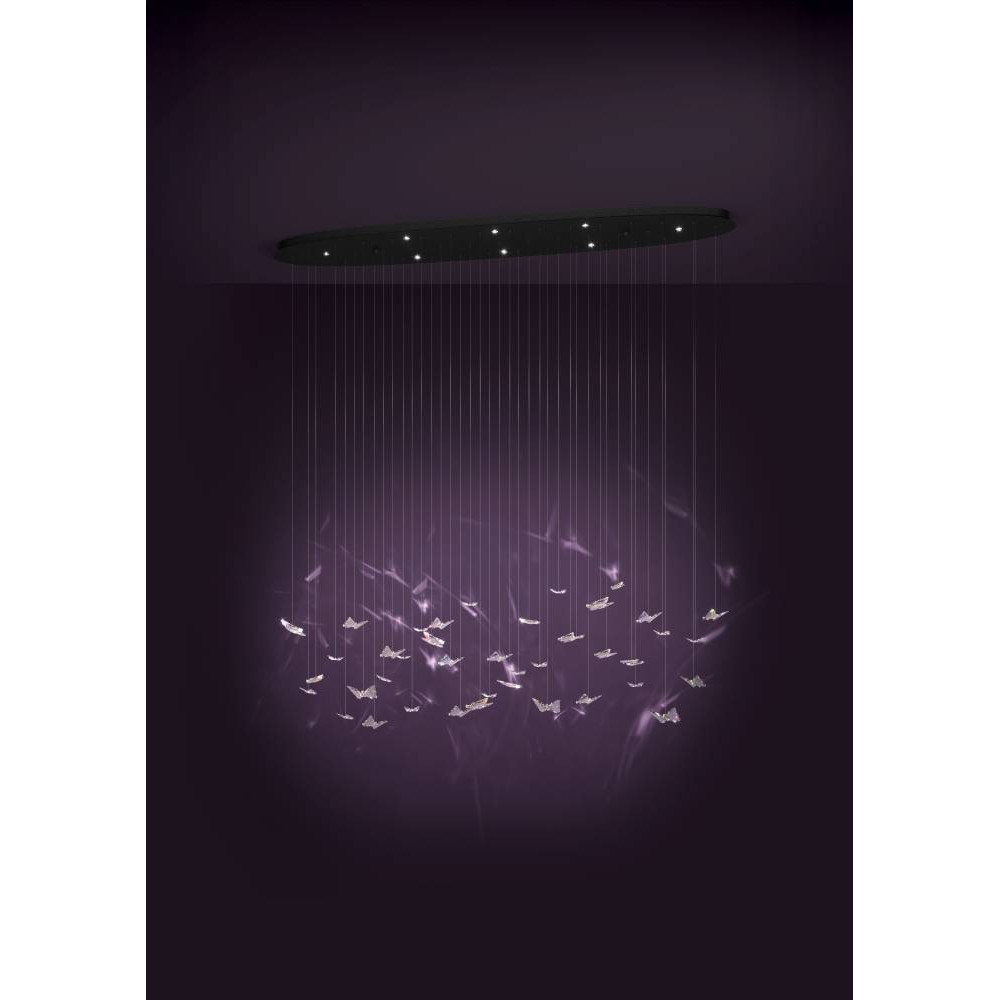 EGLO 390436  Светодиодный подвес ADRADOS, 8X4,2W(LED), 3000K, сталь, черный, прозрачный