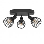 901041  Спот SONNINO, 3x40W (E27), Ø250, H185, сталь, черный
