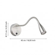 901783  Светодиодный спот OLIVANDINO 1, 3,8W(LED), 3000K, 320lm, сталь, никель матовый