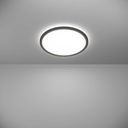 901439  Светодиод потолочн свет-к с регул тем-ры света ROVITO, 18,5W(LED), Ø390, IP44, 2700K, 4000K, 6500K, 2300lm, пластик, черный/пластик, белый