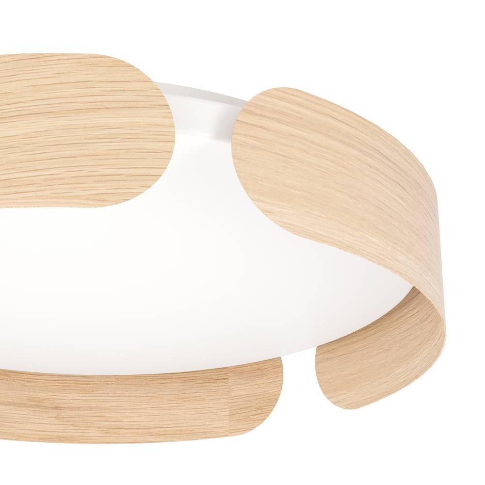 EGLO 901827  Светодиодный настенно-потолочный светильник VALCASOTTO, 20W(LED), 3000K, 2400lm, сталь, дерево, коричневый, белый