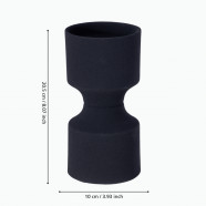 422816  Подсвечник OZAMIS, H205, Ø100, сталь, черный
