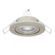 902238  Встраиваемый светильник BARRANCO,  1х4,5W(GU10-LED), 3000К, IP44, Ø84, пластик, никель мат.