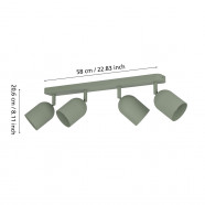 44135  Спот TILSTON, 4X40W(E14), сталь, зеленый