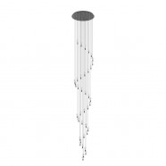 390492  Светодиодный подвес с регулировкой цветовой температуры COMAREIRA, 40X2,1W(LED), Ø780, 2200K, 3000K, 4000K, 8800lm, сталь, никель черный, прозр