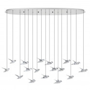 390403  Светодио. подвес PARATEBUENO 1, 17х3W(LED), сталь, хром, сталь, пластик