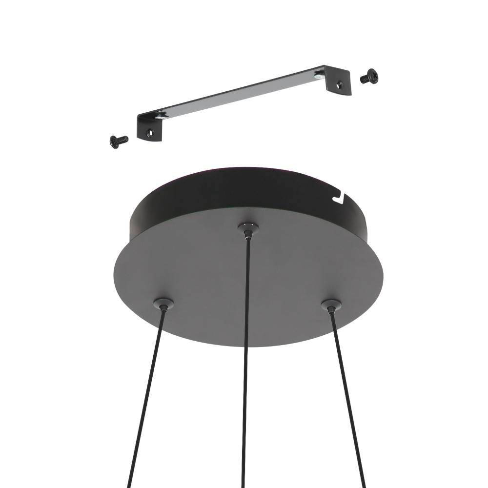 EGLO 900472 Подвесной потолочный светильник RUOTALE, LED 37W, 4800lm, H1500, Ø550, алюминий, сталь, черный/пластик, белый