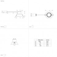 900746  Комплект встраиваемых диммируемых светильников SALICETO, 3X6W (LED), 2700K, 1350lm, Ø88, алюминий, матовый никель