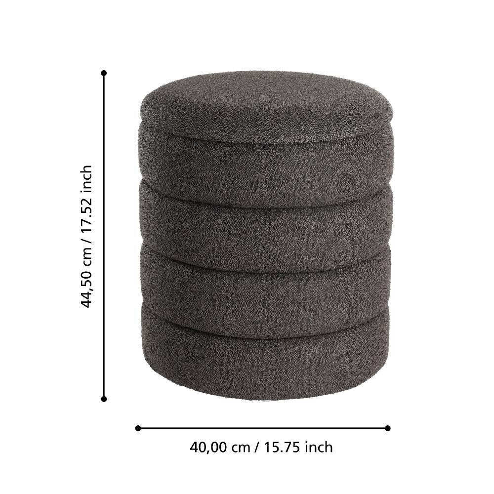EGLO 424124  Пуф AMPAHAKA (комп.из 2шт.), H445, Ø400, полиэстер, серый