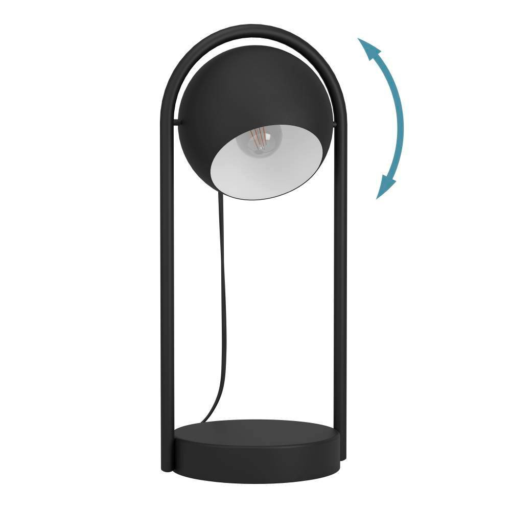 EGLO 900314  Настольная лампа MURNIA, 1X40W, E14, L190, B165, H430, основание: Ø165, сталь, черный, белый