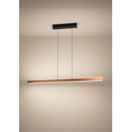 390499  Светодиодный подвес с регулировкой цветовой температуры CIGGIANO, 1X30W(LED) ,2200-6500K, 5200lm, алюминий, сталь, коричневый, белый