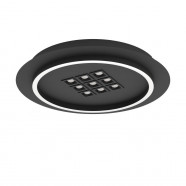 901191  Светодиодный потолочный светильник с регул тем-ры света BALAZOTE, 1X20,5W;9X0,9W(LED), Ø380, 2700-6500K, 2300lm, сталь, черный/пластик, белый