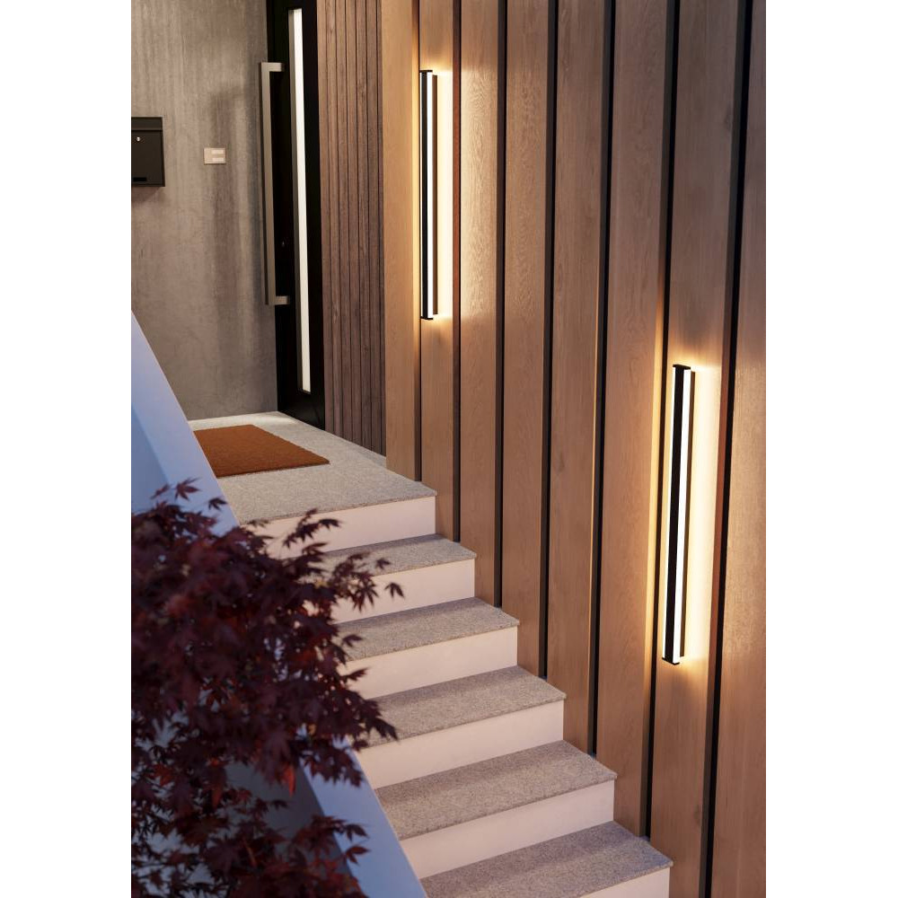 EGLO 900678  Уличное бра NEVIANO, 2X11W (LED), 3000K, 4200lm, IP55, L970, сталь, черный/пластик, белый