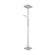 33817  Торшер SOLANO 1, 1x30W(LED), 1x4W(LED), 3500lm, 450lm, 2700K, диммируемый, сталь, никель мат, пластик, сатиновый