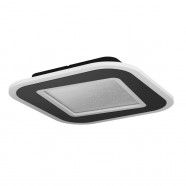 901241  Светодиодный потолочный светильник  MACCHIONI, 20W(LED), 380x380, сталь, пластик, черный, белый/ пластик с эфф. хрусталя, белый, 2700-6500K, 23