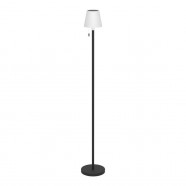 75888  Торшер на солнечн. батарее MONTAPALMA-L, H1400, 2,2W(LED), IP54, 3000K, 190lm, сталь, черн/пластик, белый