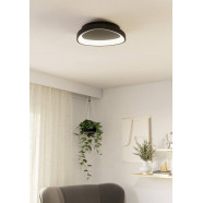 901584  Светод потолочн свет-к LORETELLO, 12W(LED), пластик, сталь, черный, 2700-6500K, 1440lm