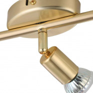 33186  Спот BUZZ-LED, GU10, 3x2,8W, 3X250lm, L495, B70, сталь, матовая латунь