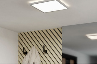 901578  Светодиод потолочн свет-к MINERARIO, 16,4W(LED), 290x290, IP54, 3000K, 2400lm, пластик, белый