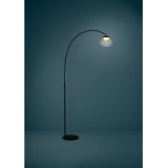 390486  Светодиодный торшер с регулировкой цветовой температуры PANTOJA, 1X5,8W(LED) ,2200-6500K, 1100lm, сталь, черный, янтарный