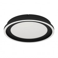 900601  Потолочный светильник CALAGRANO, LED 21,5W, 2900lm, H60, Ø380, сталь, черный/пластик, белый