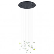 390435  Светодиодный подвес ADRADOS, 6X4,2W(LED), Ø580, 3000K, сталь, черный, прозрачный