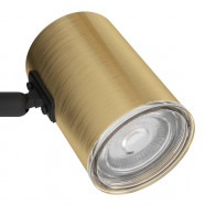 300583  Спот CONSUMA 1, 1X5W(GU10), IP44,сталь, черный, латунь состаренный