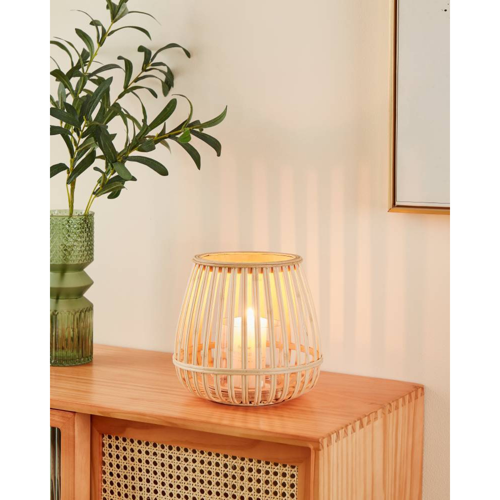 EGLO 422084 Подсвечник BUNAWAN, B200, Ø220, дерево, стекло, натуральный