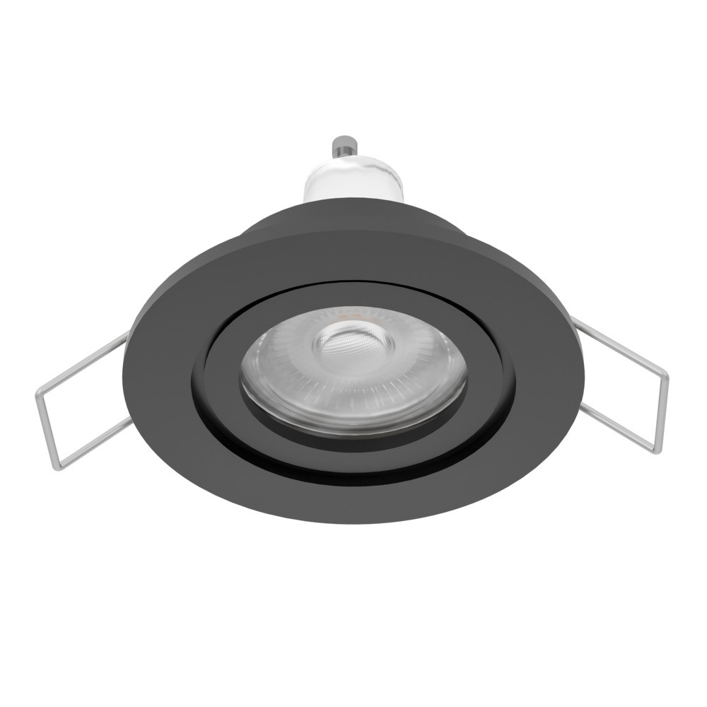 EGLO 902249 Встраиваемый светильник BARRANCO, 1х4,5W(GU10-LED), 4000К, IP44, Ø84, пластик, черный