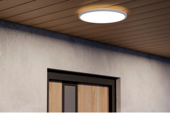 901577  Светодиод потолочн свет-к MINERARIO, 20,2W(LED), Ø390, IP54, 3000K, 3200lm, пластик, белый