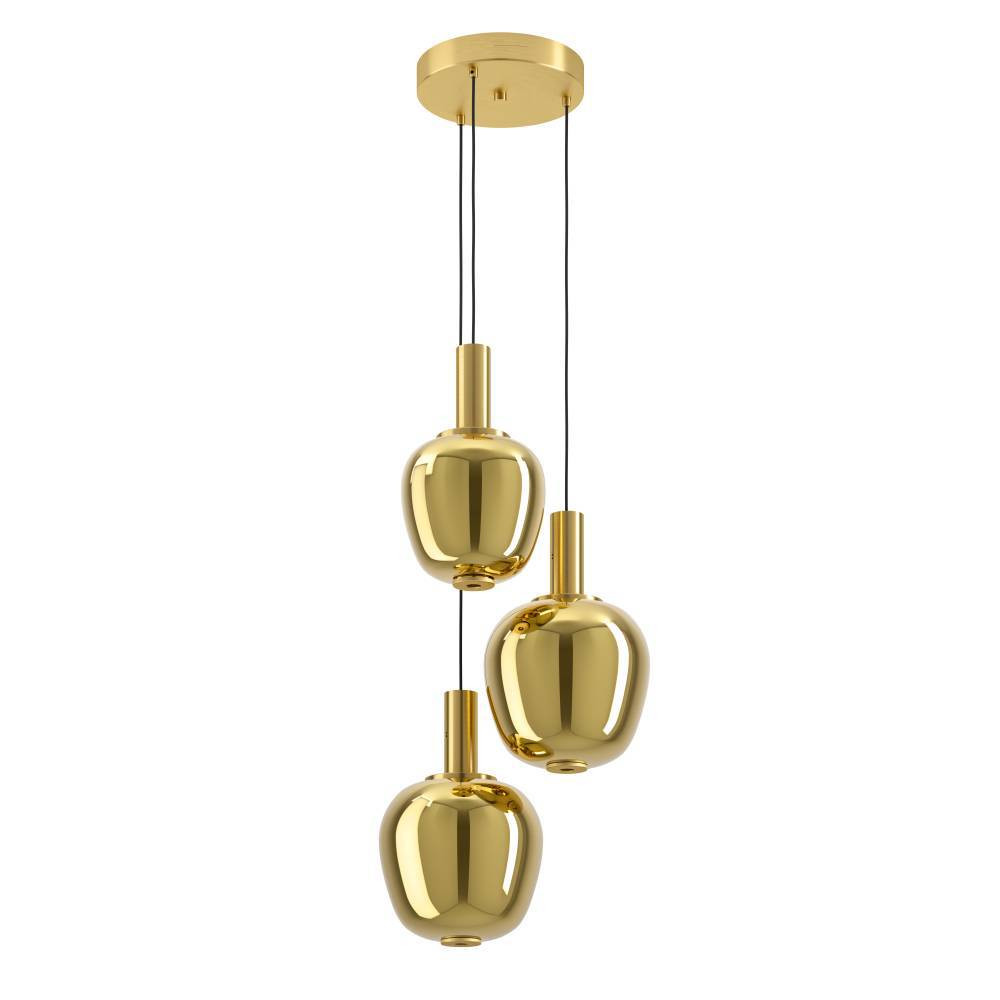EGLO 390465  Светодиодный подвес с регулировкой цветовой температуры FRUITERA, 1X5W;2X6,5W;3X1,6W(LED), Ø450, 2200-6500K, 3100lm, сталь, состаренный медный,