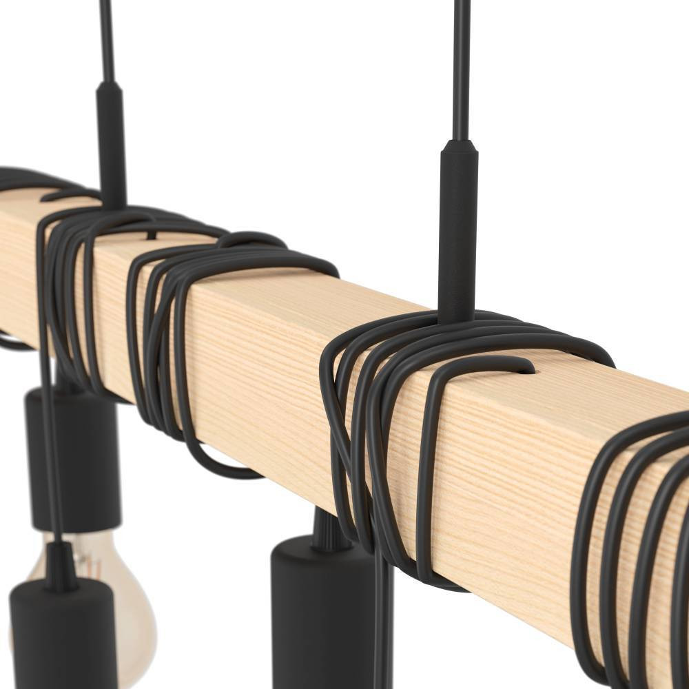 EGLO 44099  Подвес TOWNSHEND, 9х60W(E27), L1500, B100, H1100, сталь, дерево, черн, коричн