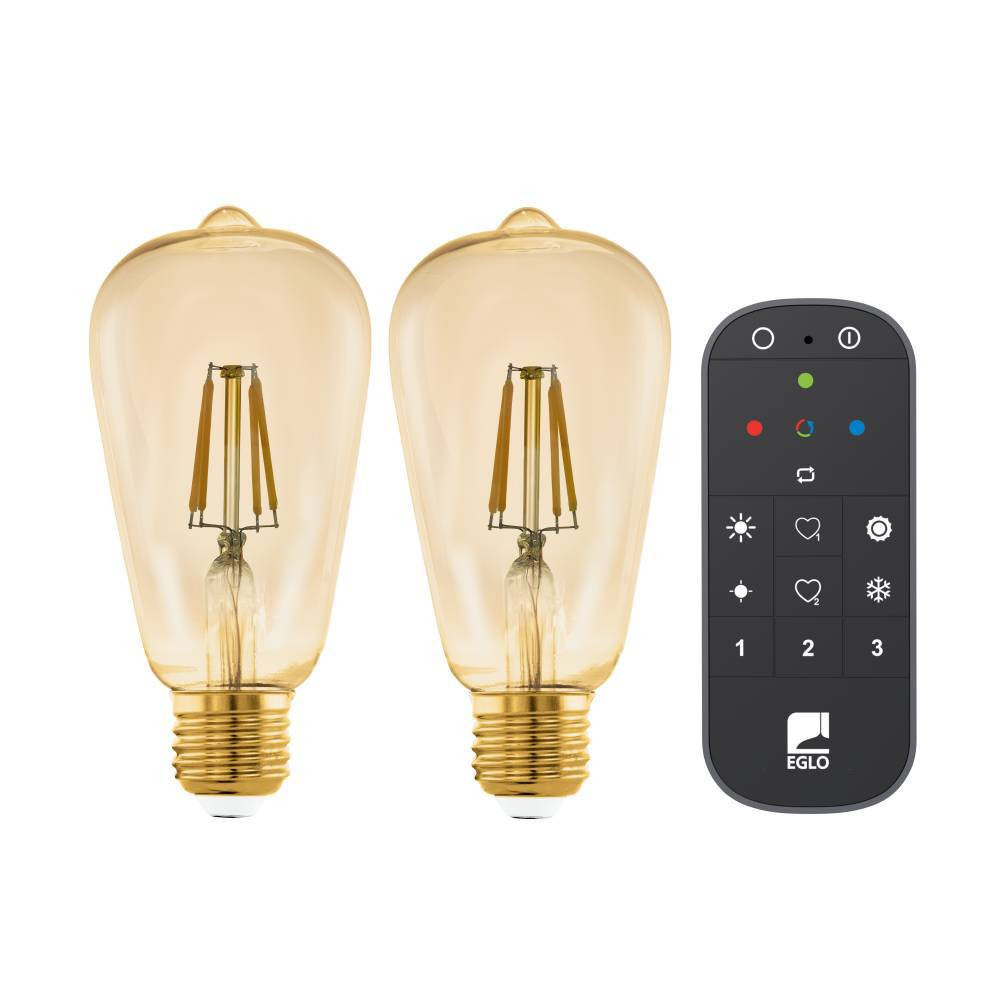 EGLO 12256  Светодиодная лампа, управление через пульт, 2X5,5W, E27, 806lm, 2200K, L142, Ø64