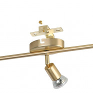 33186  Спот BUZZ-LED, GU10, 3x2,8W, 3X250lm, L495, B70, сталь, матовая латунь