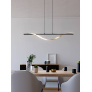 902135  Светодиодный подвес с регулировкой цветовой температуры CONAPRATO, 20W(LED), 2700-6500K, 2500lm, алюминий, сталь, черный, латунь состаренный, б