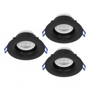  Комплект встраив. светильников SALABATE, 3х4,9W(LED), Ø88, алюминий, черный